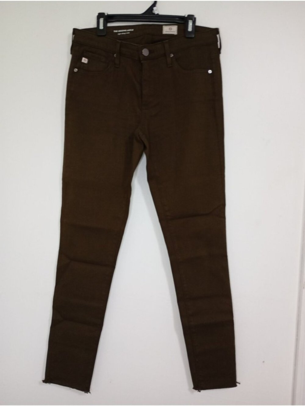 AG Adriano Goldschmied The Legging Ankle Super Skinny Jeans Brown Size 27R